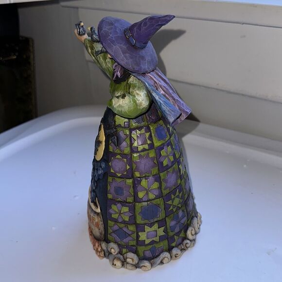 New in box 2004 Jim Shore Black Bird Stew Witch with Black Birds Figurine - Picture 6 of 10